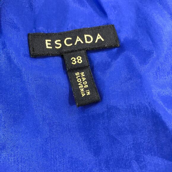 Escada 100% Silk Blue Dress - Picture 6 of 10